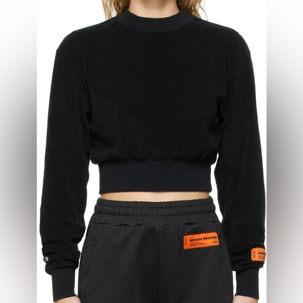 Heron Preston Black Sleeve Cropped sweater